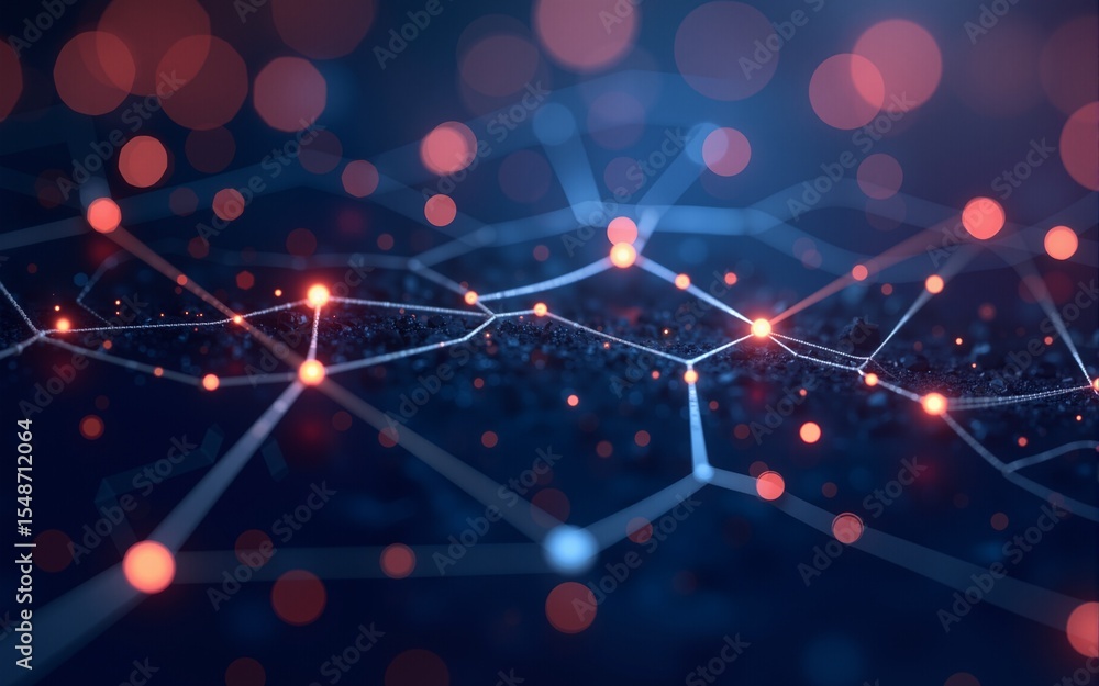 Poster technology background from colored lines connections for web-site header. abstract information conne