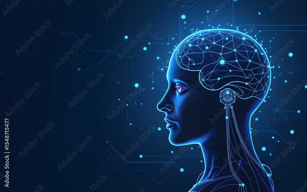 Poster machine learning banner web icon vector illustration concept with icon of machine, neural network, s