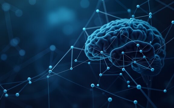 Abstract Neural Network Connections Illustration. High quality