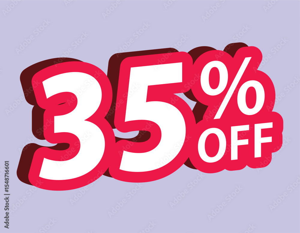 Poster discount number element vector design