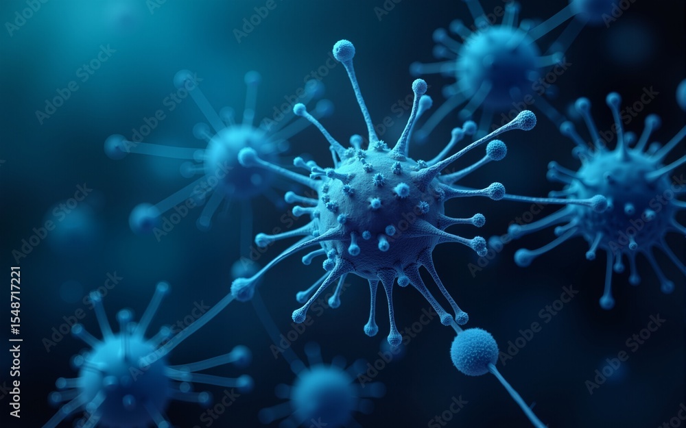 Poster neural network concept. connected cells with links. high technology process. abstract background. hi
