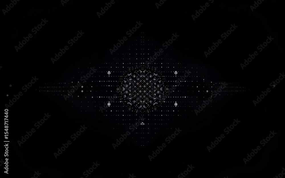 Poster ai neural nets. futuristic background of artificial intelligence neural networks. black background. 