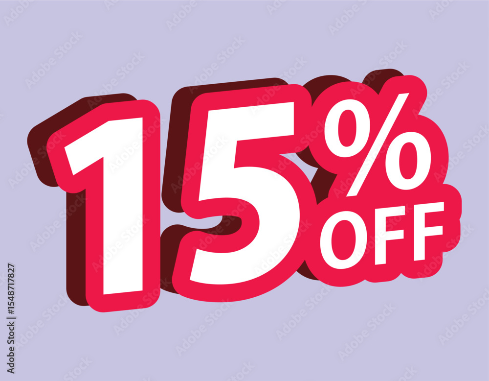 Poster discount number element vector design
