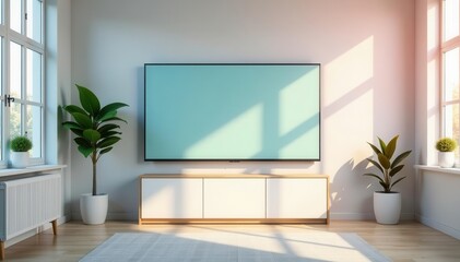 Light and airy pastel office setting, ideal video conferencing backdrop, design, virtual meeting, neutral