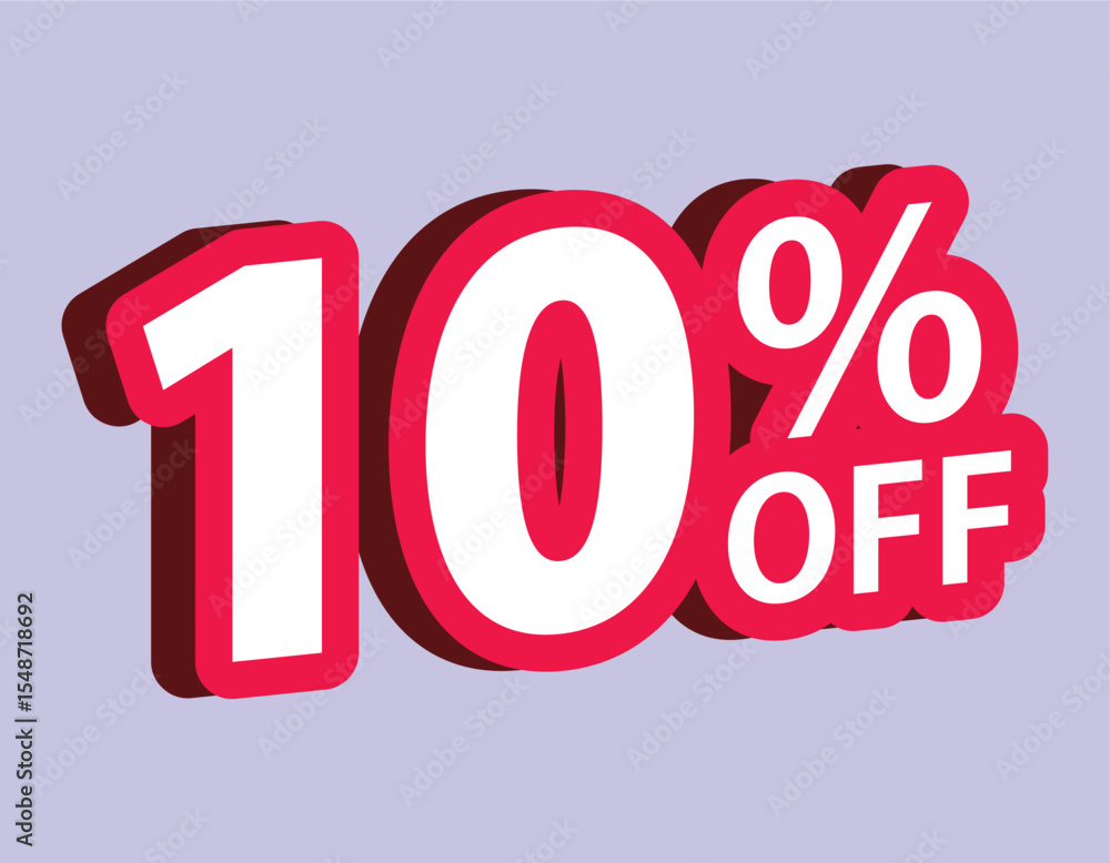 Poster discount number element vector design