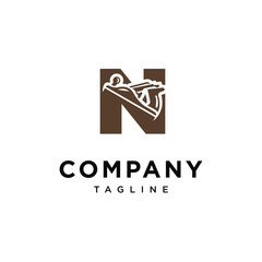 Letter N Wood Planer Logo Icon Vector