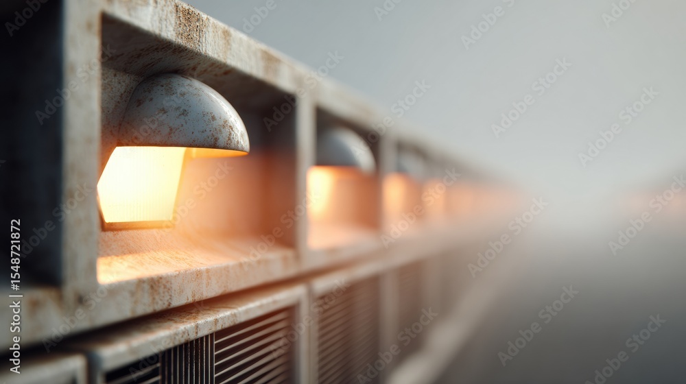 Aufkleber blinking led lights on modern server rack in technology facility highlighting high-performance digit