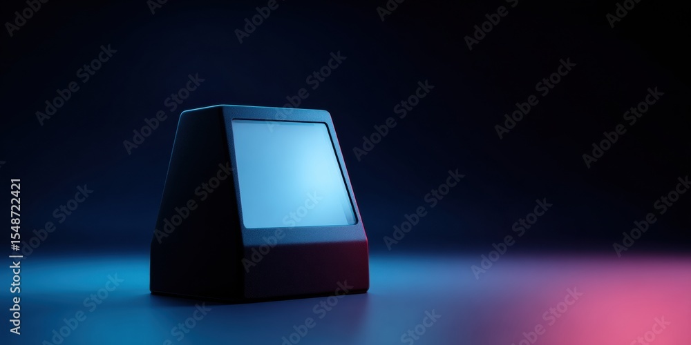 Poster modern alert siren on clean surface with detailed enclosure for risk notification and emergency warn