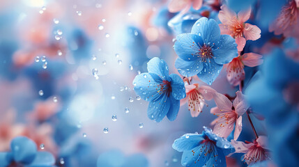 cherry blossom flowers background Created with Generative AI technology