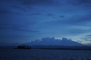 sunset over the sea