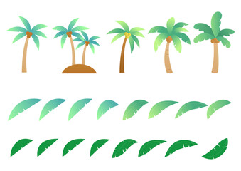 Vector illustration of palm trees.