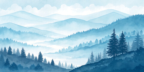 Obraz premium winter mountain landscape