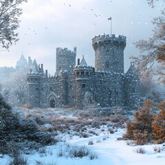 castle in the snow
