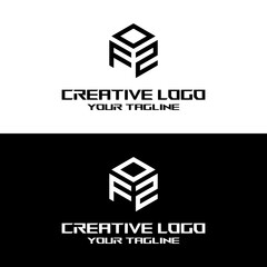 creative letter logo fz design vector