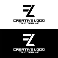 creative letter logo fz design vector