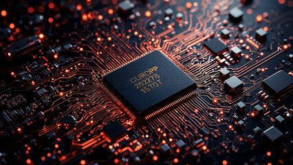 Eu flag integrated into advanced computer microchip design