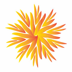 Naklejka premium vector illustration of a yellow flower