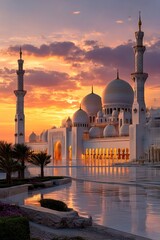 Grand mosque at sunrise