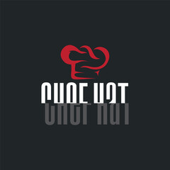 elegant silhouette concept design of cooking logo with chef hat icon, and equipment silhouette symbol for restaurant, bar, cafe, catering business template illustration for poster