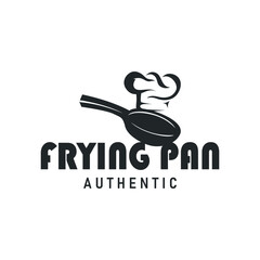 elegant silhouette concept design of cooking logo with chef hat icon, and equipment silhouette symbol for restaurant, bar, cafe, catering business template illustration for poster
