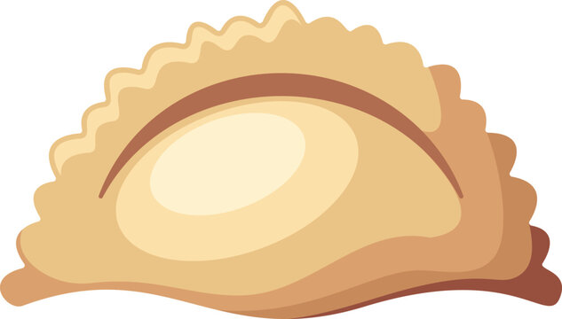 Traditional homemade vareniki dumpling vector illustration
