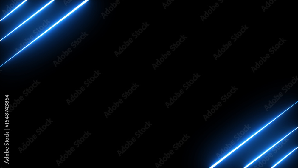 Poster animation neon abstract lines, soft light flow background with bright glowing colorful stripes. abst