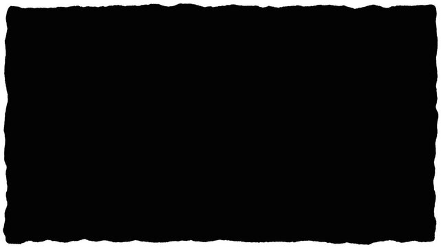 The video frame paper tear border stop motion animation looped for alpha matte