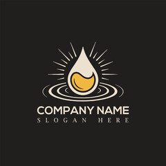 Water drop logo design