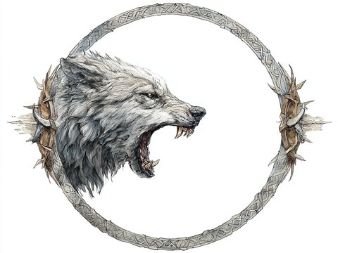 vector illustration of a wolf