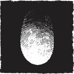 Finger scan concept vector illustration. Fingerprint security identification sensor.