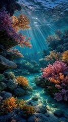Underwater coral reef scene (3)