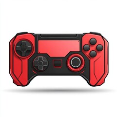 Red and Black Gaming Controller with Modern Design Ideal for Action and Adventure Video Game Enthusiasts and Streamers