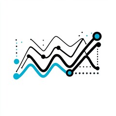 Abstract graphic representation of statistical data trends showcasing upward movement in business analytics visual style