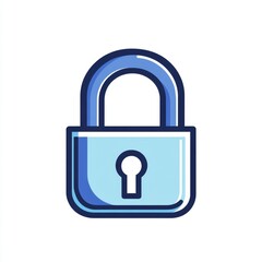 Simplistic and Modern Padlock Icon Representing Security and Protection Against Unauthorized Access in Digital Space