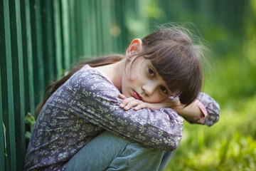 Sad little girl.
