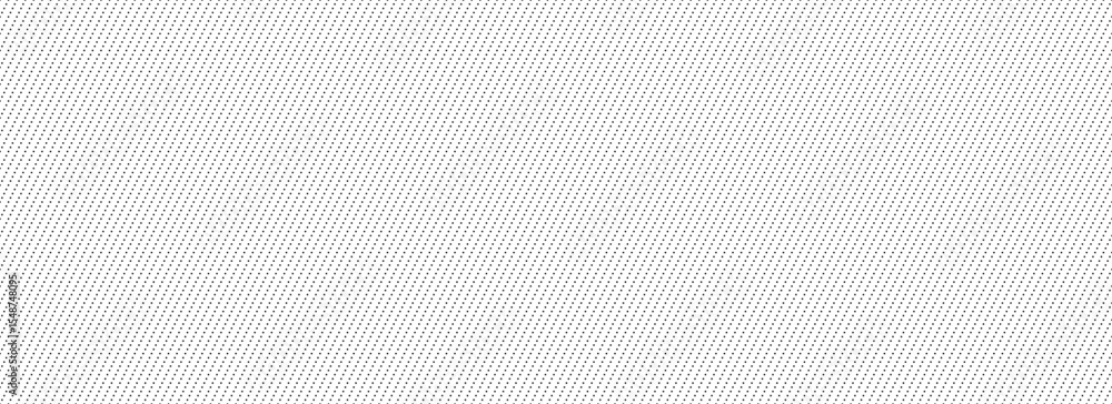 Poster Dotted diagonal line seamless pattern. Repeated dashed slash lines background. Black and white tilted slanted strip backdrop. Repeating oblique linear texture overlay. Vector wallpaper