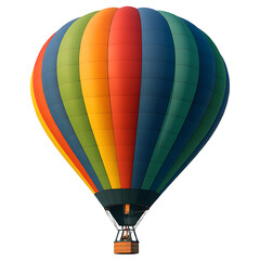 Fototapeta premium Colorful Hot Air Balloon Isolated on White Background