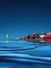 Underwater scene of a calm ocean