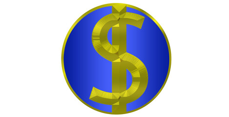 golden dollar sign