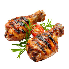 Delicious Grilled Chicken Drumsticks with Fresh Herbs and Tomatoes