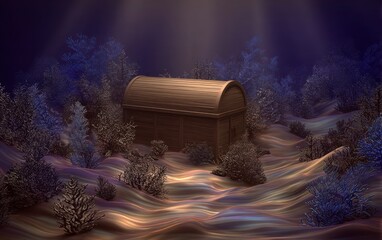 Underwater treasure chest