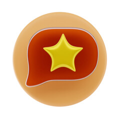 3D Liquid Glass Favorite Chat Icon with Futuristic Transparent Glossy Messaging Design
