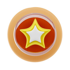 3D Liquid Glass Favorite Item Icon with Futuristic Transparent Glossy Wishlist Design
