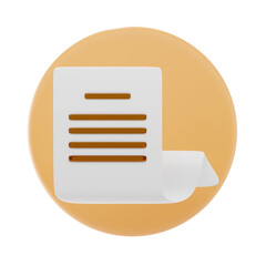 3D Liquid Glass Receipt Icon with Futuristic Transparent Glossy Digital Payment Style