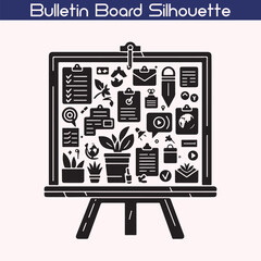 Silhouette Bulletin Board Vector – Creative Display Elements for School & Office Decor
