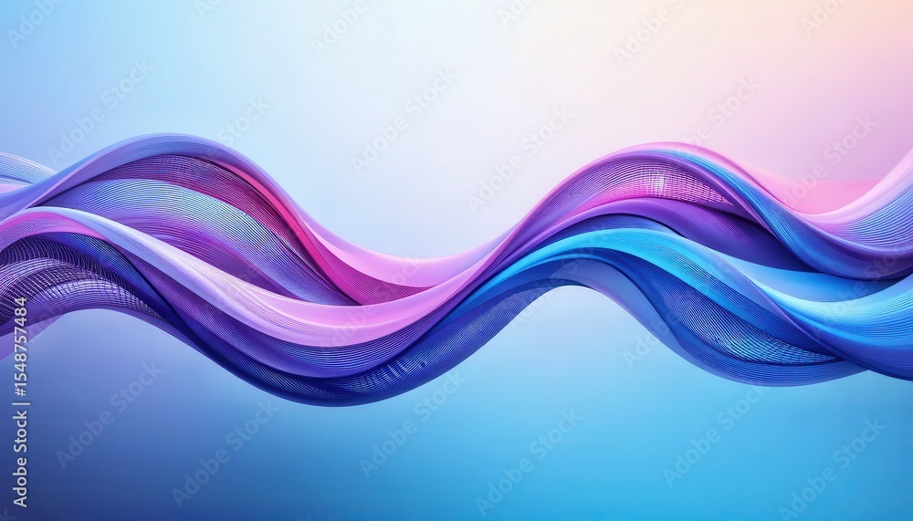 Aufkleber Colorful abstract wave patterns for computer background design inspiration