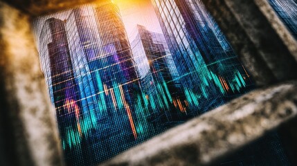 Urban financial data framed