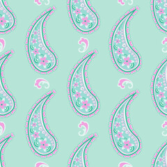 Obraz premium elegant paisley pattern for wallpaper background and textile beautiful paisley originated in persia and paisley is popular in Iran india scotland this paisley design is good for dress shawl scarf rida