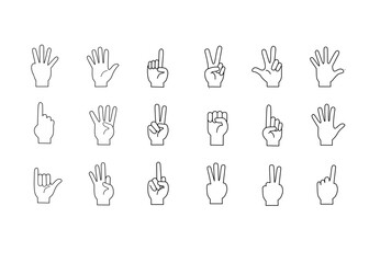 Gestures - Outline Icon Set