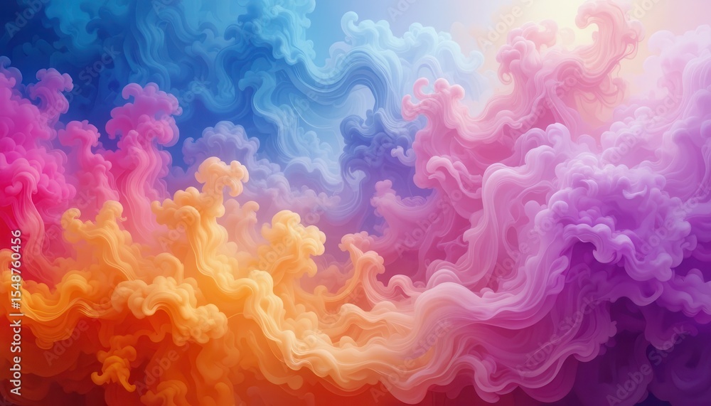 Aufkleber Colorful abstract cloud background for computer monitors and digital displays